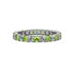 1 - Joyce 3.00 mm Peridot and Diamond Eternity Band 