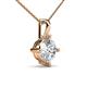 2 - Laura Slim Bail Solitaire Pendant 