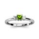 2 - Eadlin Princess Cut Peridot and Diamond Three Stone Engagement Ring 