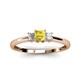 2 - Eadlin Princess Cut Yellow Sapphire and Diamond Three Stone Engagement Ring 