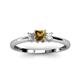 2 - Eadlin Princess Cut Citrine and Diamond Three Stone Engagement Ring 