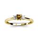 2 - Eadlin Princess Cut Citrine and Diamond Three Stone Engagement Ring 