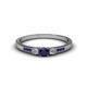 1 - Tresu Blue Sapphire and Diamond Three Stone Engagement Ring 