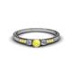 1 - Tresu Yellow Sapphire and Diamond Three Stone Engagement Ring 