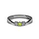 1 - Rylai Peridot and Diamond Three Stone Engagement Ring 