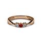 1 - Rylai Ruby and Diamond Three Stone Engagement Ring 
