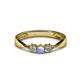 1 - Rylai Tanzanite and Diamond Three Stone Engagement Ring 
