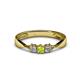1 - Rylai Peridot and Diamond Three Stone Engagement Ring 