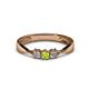 1 - Rylai Peridot and Diamond Three Stone Engagement Ring 
