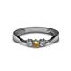 1 - Rylai Citrine and Diamond Three Stone Engagement Ring 