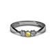 1 - Rylai Yellow Sapphire and Diamond Three Stone Engagement Ring 