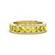 1 - Celina 3.40 mm Round Yellow Sapphire Eternity Band 