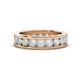 1 - Celina 3.40 mm Round White Sapphire Eternity Band 