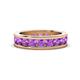 1 - Celina 3.40 mm Round Amethyst Eternity Band 