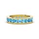 1 - Celina 3.40 mm Round Blue Topaz Eternity Band 