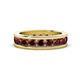 1 - Celina 3.40 mm Round Red Garnet Eternity Band 