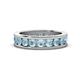 1 - Celina 3.40 mm Round Aquamarine Eternity Band 