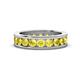 1 - Celina 3.40 mm Round Yellow Sapphire Eternity Band 