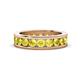1 - Celina 3.40 mm Round Yellow Sapphire Eternity Band 