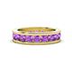 1 - Celina 3.40 mm Round Amethyst Eternity Band 