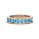 1 - Celina 3.40 mm Round Blue Topaz Eternity Band 