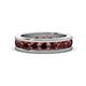 1 - Celina 3.40 mm Round Red Garnet Eternity Band 