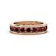 1 - Celina 3.40 mm Round Red Garnet Eternity Band 