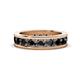 1 - Celina 3.40 mm Round Black Diamond Eternity Band 