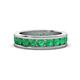 1 - Celina 3.40 mm Round Emerald Eternity Band 