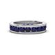 1 - Celina 3.40 mm Round Blue Sapphire Eternity Band 