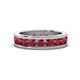1 - Celina 3.40 mm Round Ruby Eternity Band 