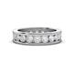 1 - Celina 3.40 mm Round White Sapphire Eternity Band 
