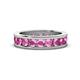 1 - Celina 3.40 mm Round Pink Sapphire Eternity Band 