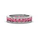 1 - Celina 3.40 mm Round Rhodolite Garnet Eternity Band 