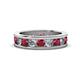 1 - Celina 3.40 mm Round Ruby and Diamond Eternity Band 