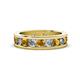 1 - Celina 3.40 mm Round Citrine and Diamond Eternity Band 