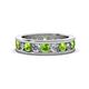 1 - Celina 3.40 mm Round Peridot and Diamond Eternity Band 