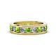 1 - Celina 3.40 mm Round Peridot and Diamond Eternity Band 