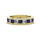 1 - Celina 3.40 mm Round Blue Sapphire and Diamond Eternity Band 