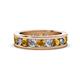 1 - Celina 3.40 mm Round Citrine and Diamond Eternity Band 