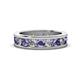 1 - Celina 3.40 mm Round Iolite and Diamond Eternity Band 