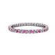 1 - Joyce 2.00 mm Pink Sapphire and Diamond Eternity Band 