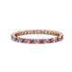 1 - Joyce 2.00 mm Pink Tourmaline and Diamond Eternity Band 