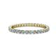 1 - Joyce 2.00 mm Aquamarine and Diamond Eternity Band 