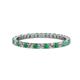 1 - Joyce 2.00 mm Emerald and Diamond Eternity Band 