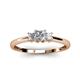 2 - Eadlin Princess Cut Diamond Three Stone Engagement Ring 