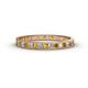 1 - Rebica 2.50 mm Princess Cut Citrine and Diamond Eternity Band 