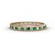 1 - Rebica 2.50 mm Princess Cut Green Garnet and Diamond Eternity Band 