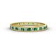1 - Rebica 2.50 mm Princess Cut Green Garnet and Diamond Eternity Band 