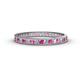 1 - Rebica 2.50 mm Princess Cut Pink Sapphire and Diamond Eternity Band 